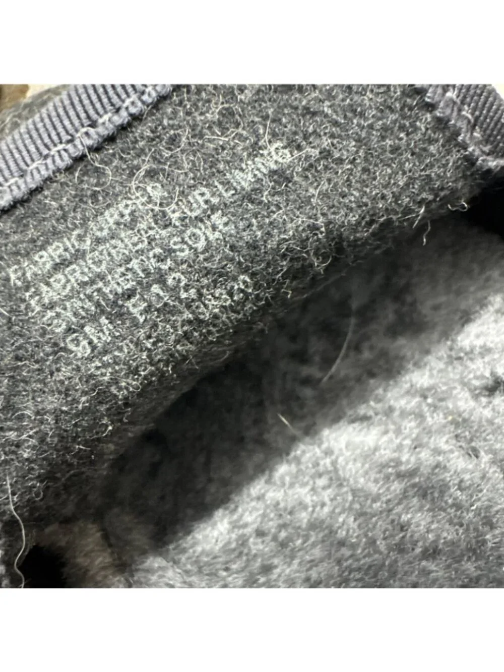 Tory Burch Billy Charcoal Gray Wool Logo Lamb Fur Slipper Flats Women 9M US